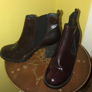 Maroon Steve Madden Booties
